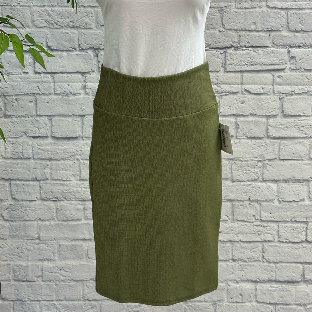 LuLaRoe Olive Green Textured Pencil Skirt, XS, Office to Evening, NWT